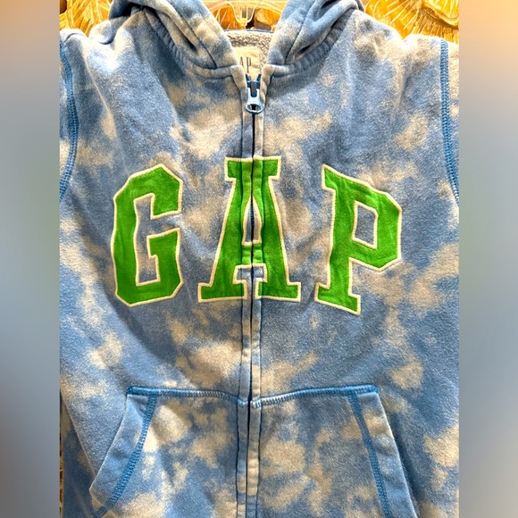 GAP Kids Blue Stonewashed Full Zip-up Hoodie- size Kids M(8) - Picture 3 of 4